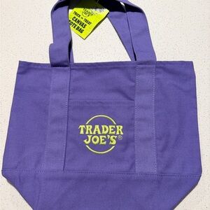 Trader Joe's Purple Canvas Tote Bag